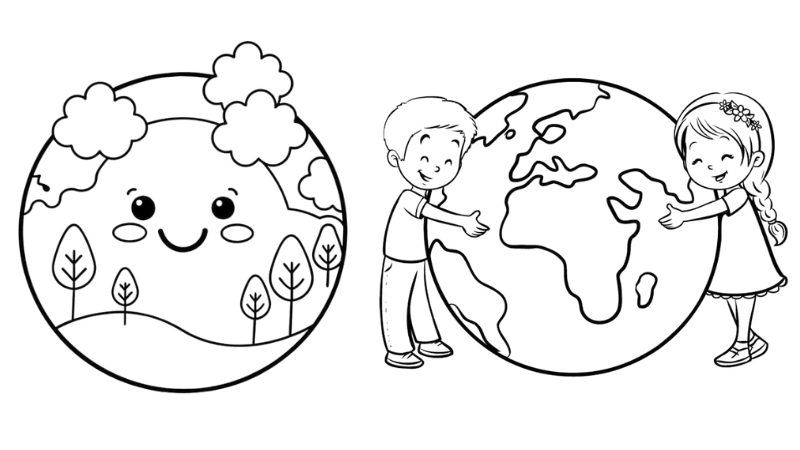 Tranh tô màu trái đất là như thế nào