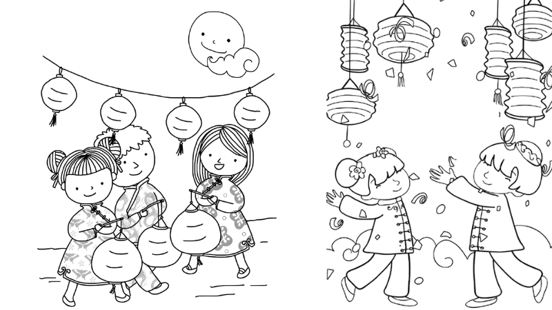 Tranh tô màu trung thu là như thế nào