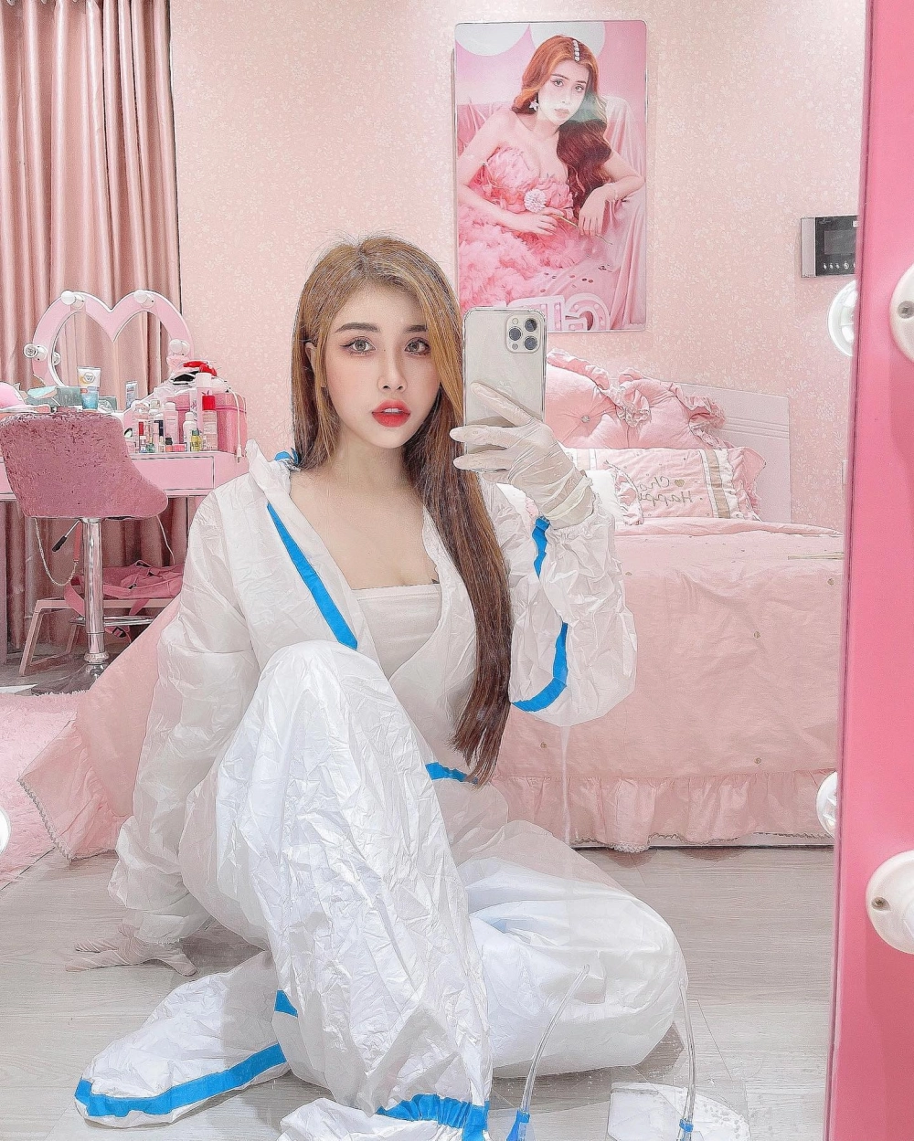 Bức ảnh đời thường khoe mặt mộc của Bảo Trân