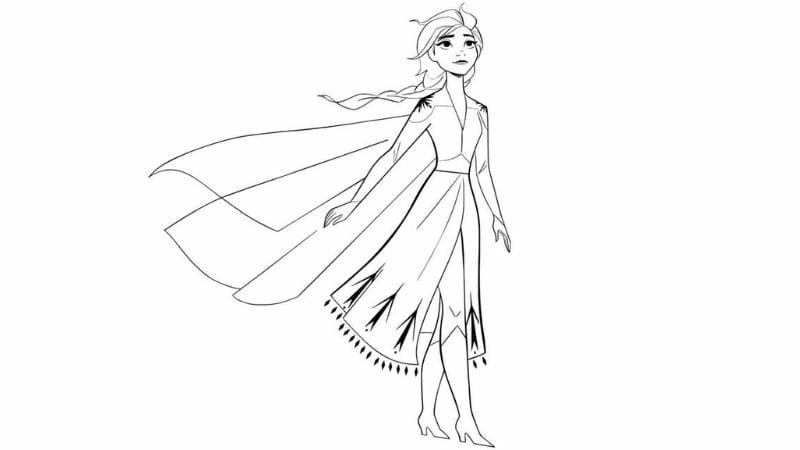 Thế giới cổ tích với tô màu công chúa elsa