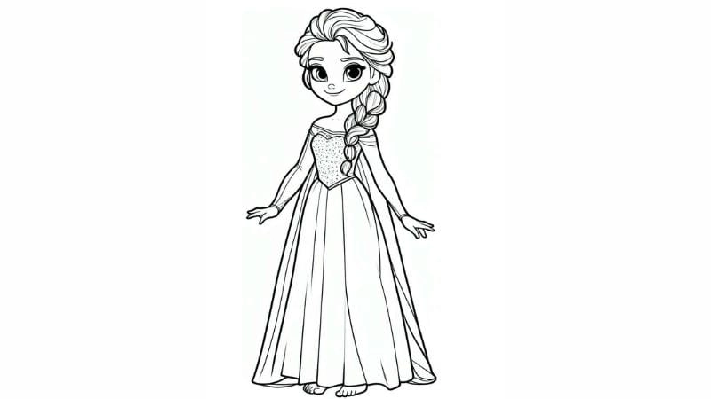 Giải trí cuối tuần với bộ tô màu elsa