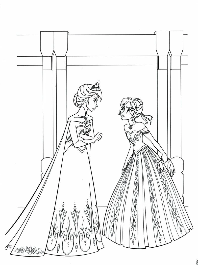 Sáng tạo sắc màu qua tô màu elsa anna