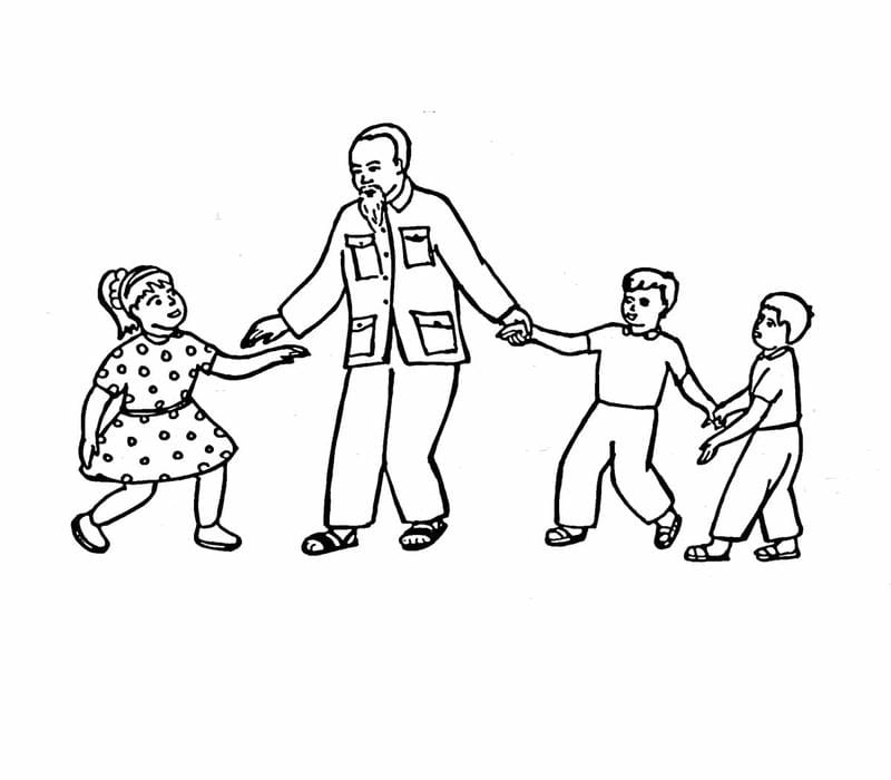 Chọn ngay tranh tô màu bác hồ với thiếu nhi