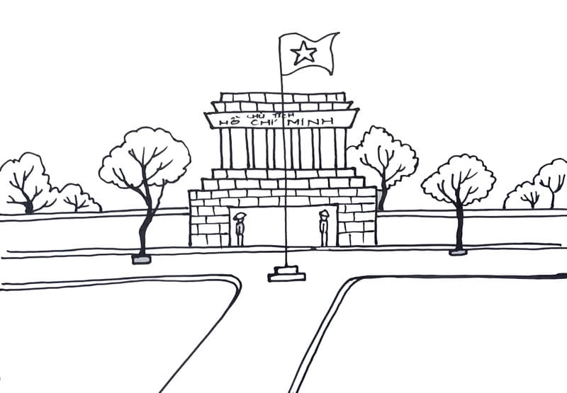 Khơi dậy cảm hứng qua hình ảnh tô màu lăng bác hồ