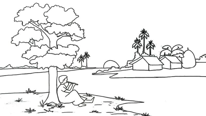 Học lịch sử với tranh tô màu nhà sàn bác hồ