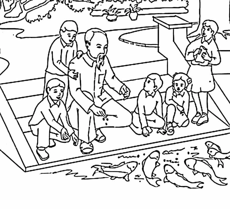 Giáo dục yêu nước qua tranh tô màu quê hương đất nước bác hồ