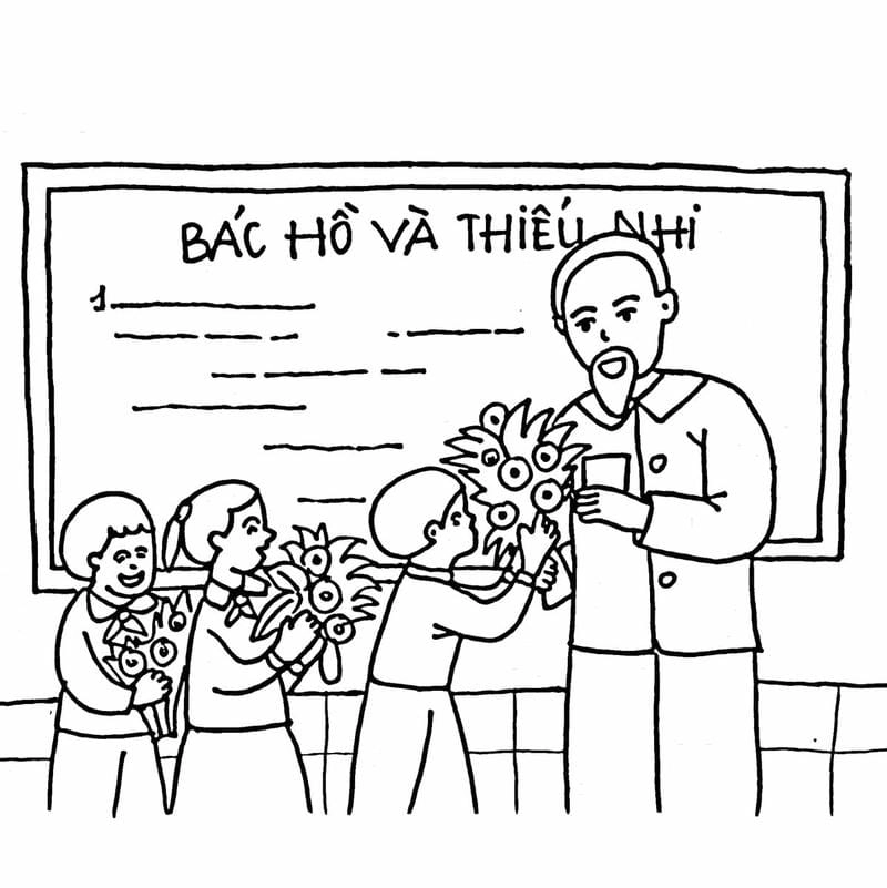 Tập tô tô màu chân dung bác hồ mang đậm ý nghĩa lịch sử
