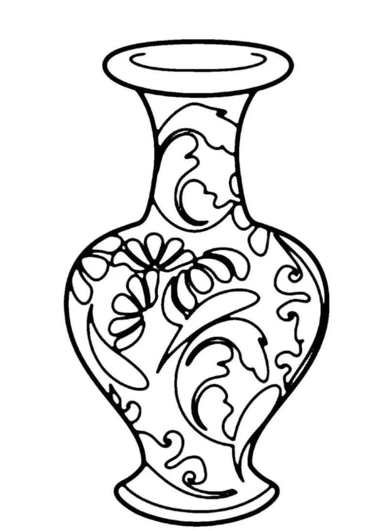 Rèn nét đẹp với tranh tô màu bình hoa và bình hoa cho trẻ tô màu