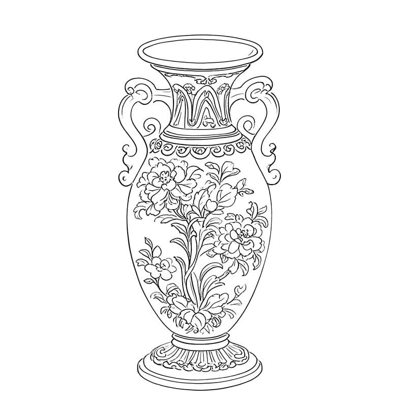 Nét đẹp từ tranh tô màu bình hoa và tranh vẽ lọ hoa