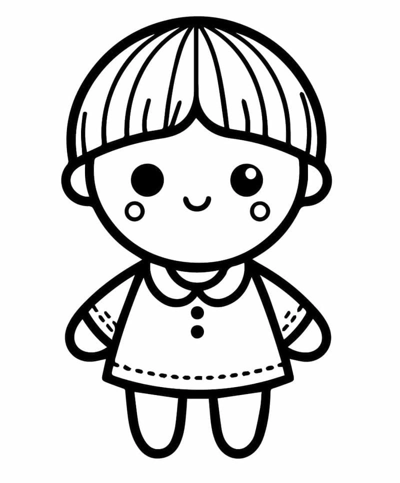 Tuyển chọn mẫu tô màu búp bê tô màu đẹp