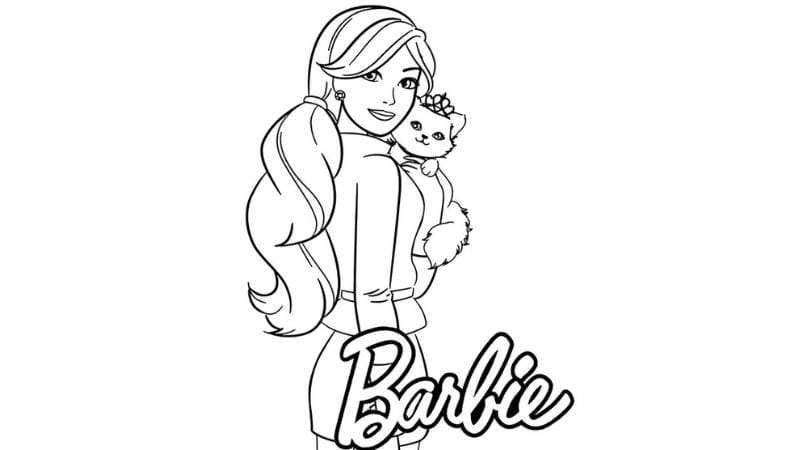 Bé tập vẽ công chúa barbie cực xinh
