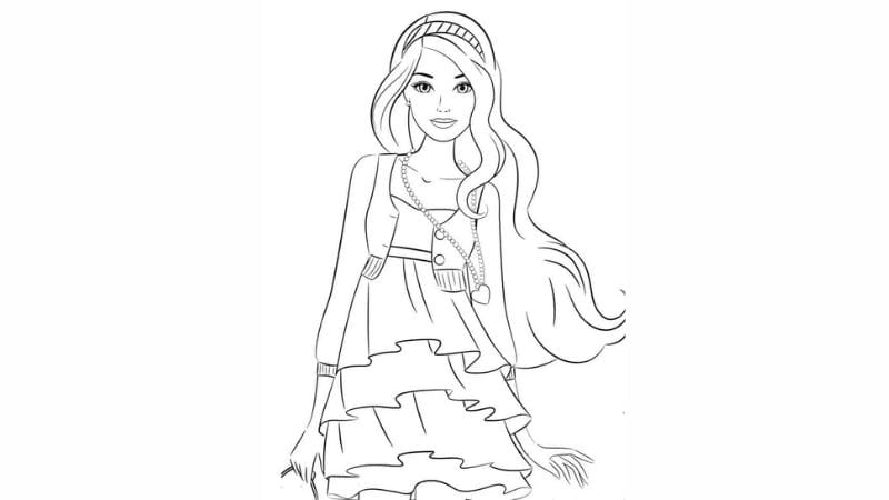 Đủ mẫu dễ thương với búp bê tô màu miễn phí