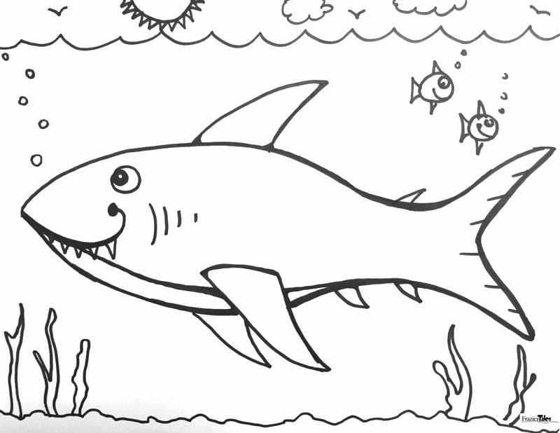 Giúp bé tô màu cá mập phát triển tư duy sáng tạo