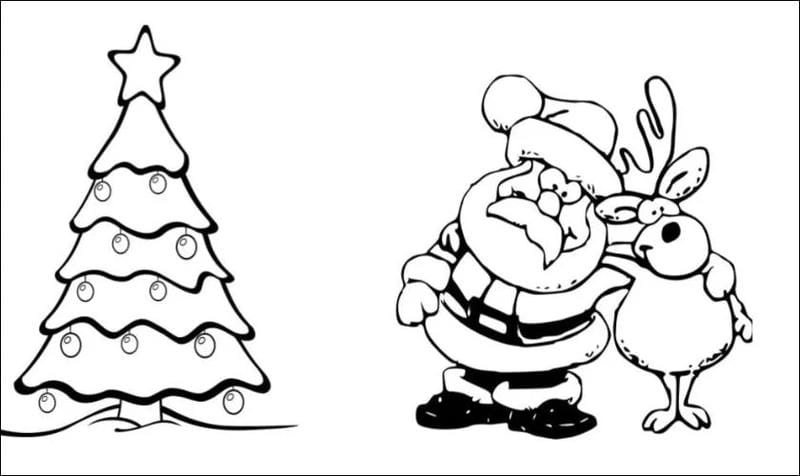 Hoạt động yêu thích là bé tô màu cây thông noel