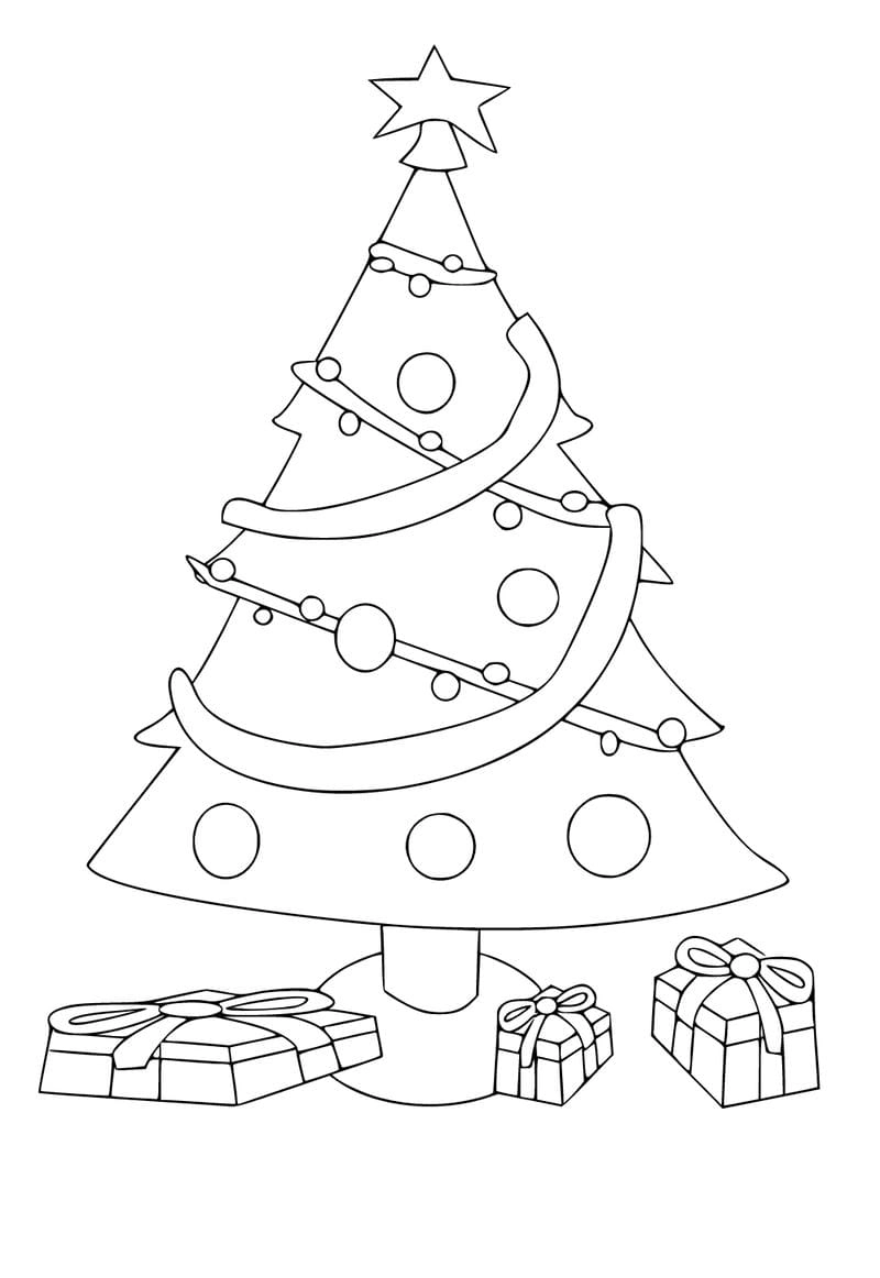 Gợi ý phối sắc qua cách tô màu cây thông noel