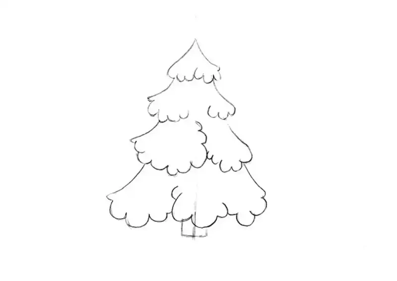 Tranh tô màu cây thông noel dễ tải dễ in cực tiện lợi