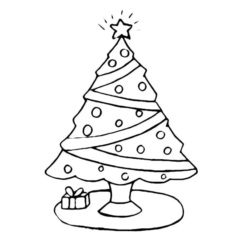 Tranh tô màu cây thông noel giúp bé rèn luyện sự tập trung