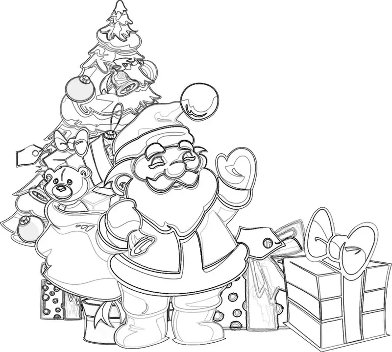 In tranh tô màu cây thông noel giúp bé học mà chơi hiệu quả