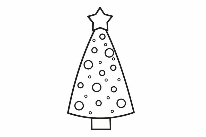 Tải ngay để in hình tô màu cây thông noel
