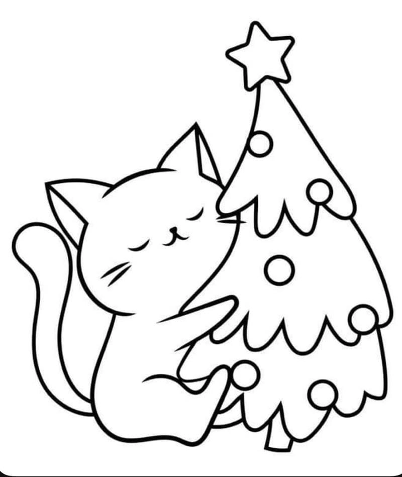 Tô màu cây thông noel mang không khí giáng sinh về