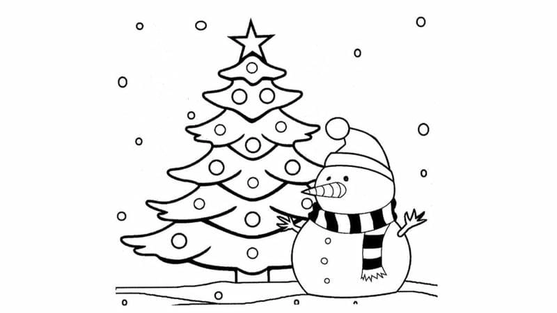 Thử ngay bộ hình tô màu cây thông noel