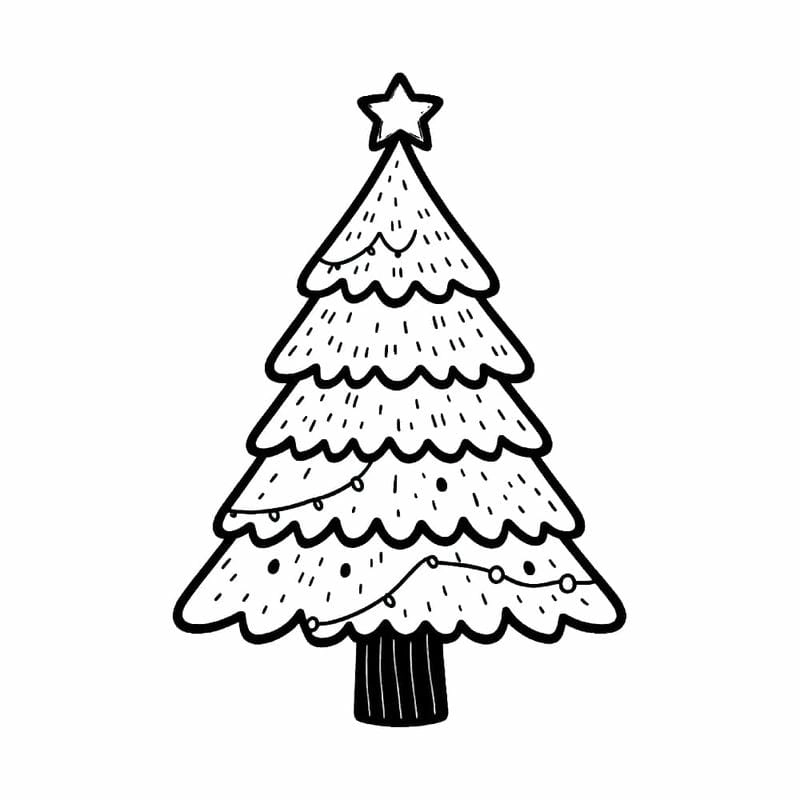 Bé học màu cùng tô màu cây thông noel cho bé