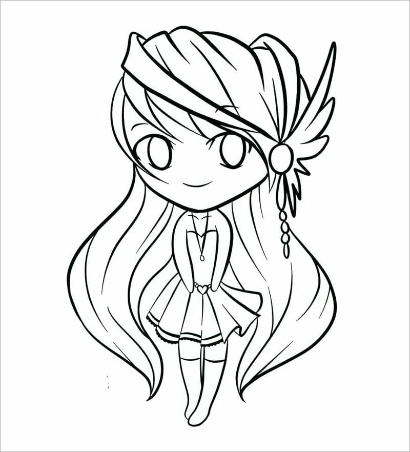 Tuyển tập hình tô màu chibi cute cho bé tập tô