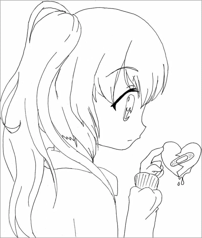 Ban thich thu voi tranh tô màu anime chibi cute