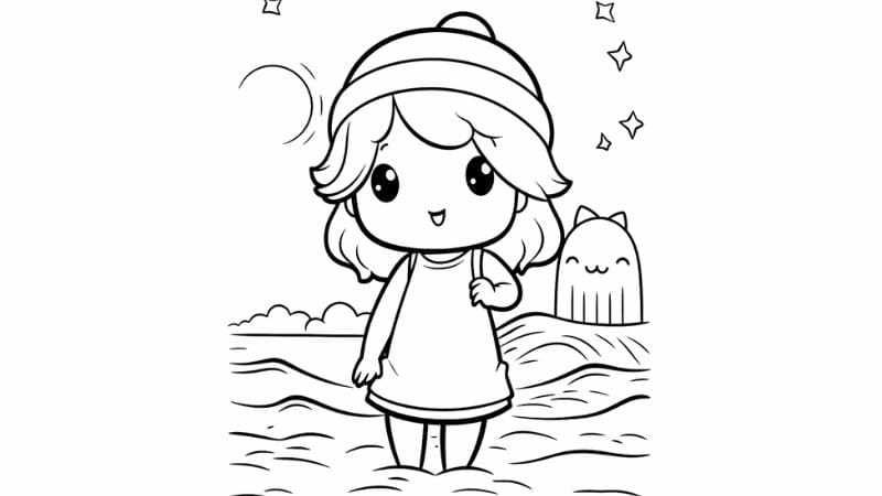 Be gai cuc ky thich tô màu búp bê chibi