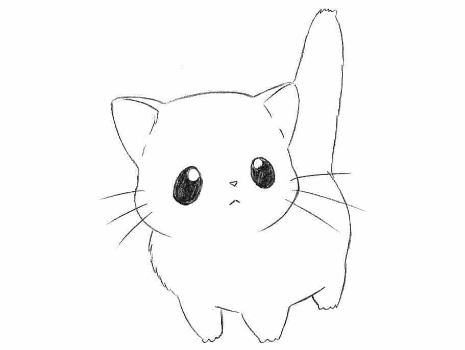 Ve tô màu con mèo chibi cho be them vui