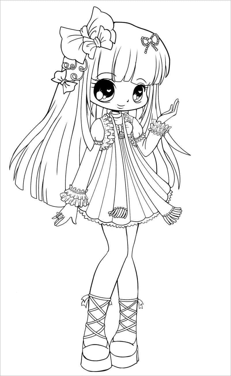 Be se yeu thich tô màu công chúa chibi cute