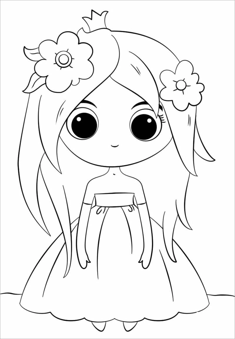 Tải ngay tranh tô màu chibi cute đơn giản cho bé yêu