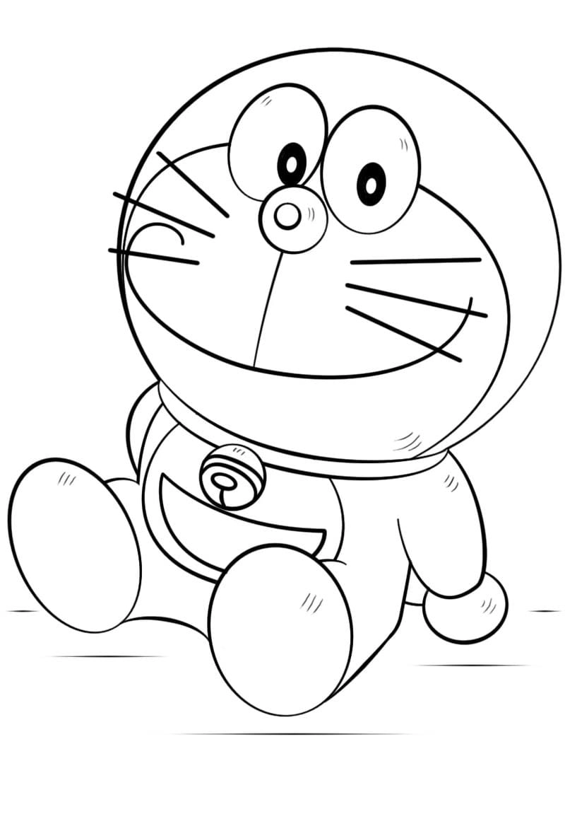 Tô màu với tranh tô màu doremon chibi cực vui nhộn