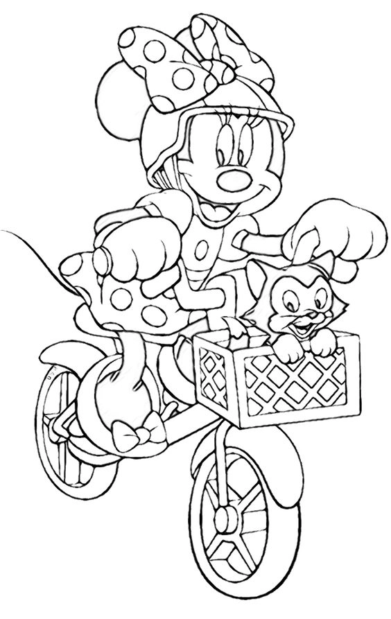 Tranh tô màu chuột mickey cho bé tập tô đơn giản