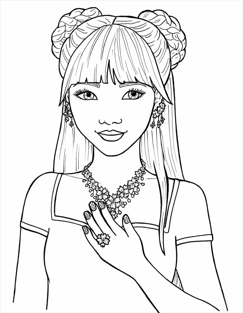 Bộ sưu tập tranh tô màu cô gái chibi dễ thương cho bé yêu sáng tạo