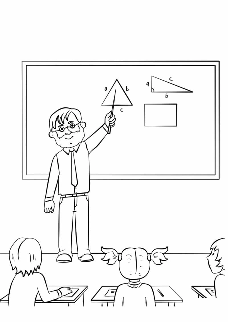 Tranh tô màu về thầy cô và mái trường khơi gợi ký ức tuổi học trò