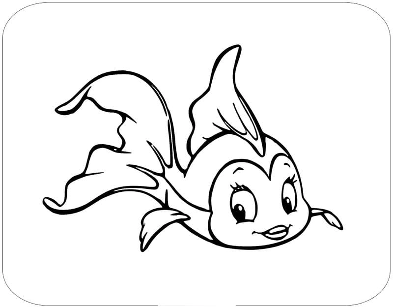 Bé học tô với bộ tranh tô màu con cá