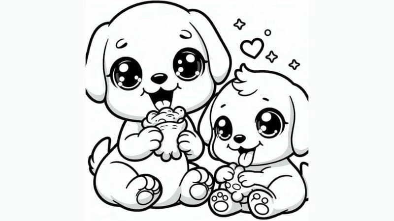 Thư giãn cuối tuần với tô màu con cún