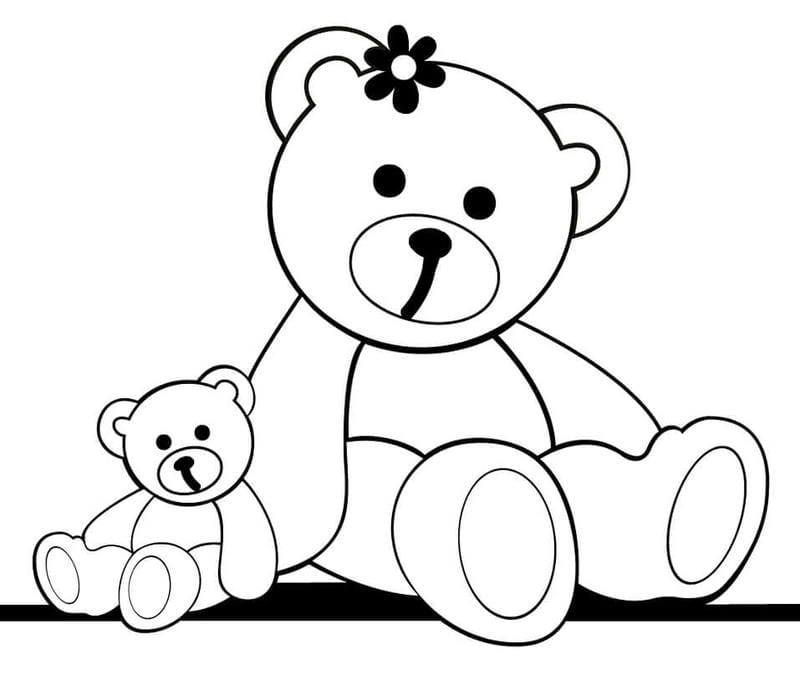 Giúp bé tập tô màu con gấu phát triển tư duy nghệ thuật