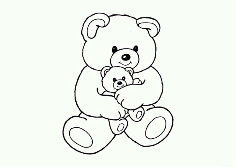 Bộ sưu tập con gấu tô màu dễ thương bé nào cũng thích