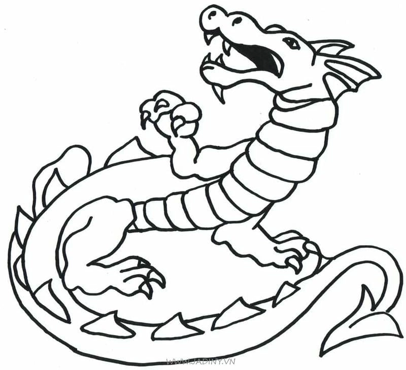 Khám phá bộ hình ảnh tô màu con rồng cực chất cực dễ tô