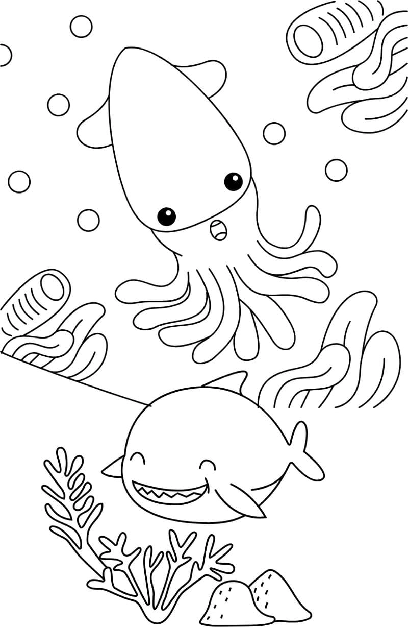 Giúp bé sáng tạo cùng tranh vẽ con vật sống dưới nước