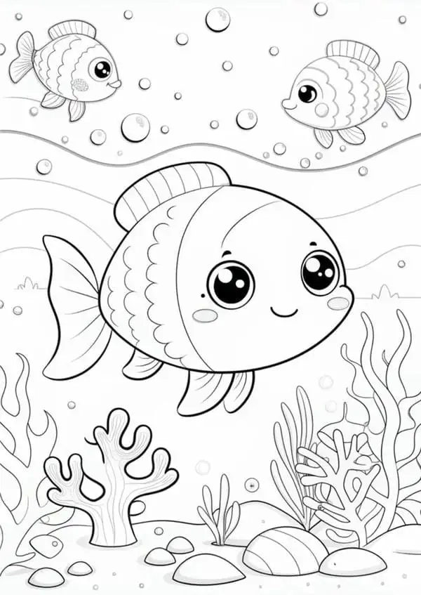 Tải ngay tranh tô màu con vật sống dưới nước kèm tranh vẽ những con vật sống dưới nước