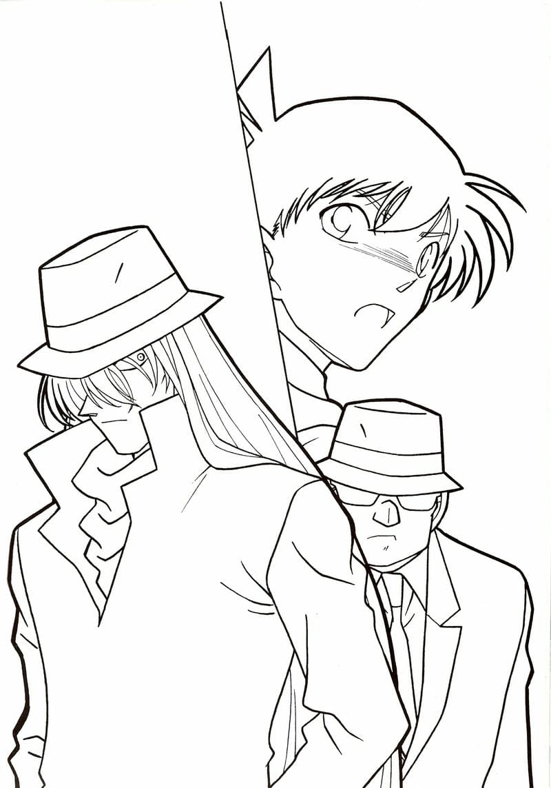 Bé thỏa sức sáng tạo với kudo shinichi tranh tô màu conan