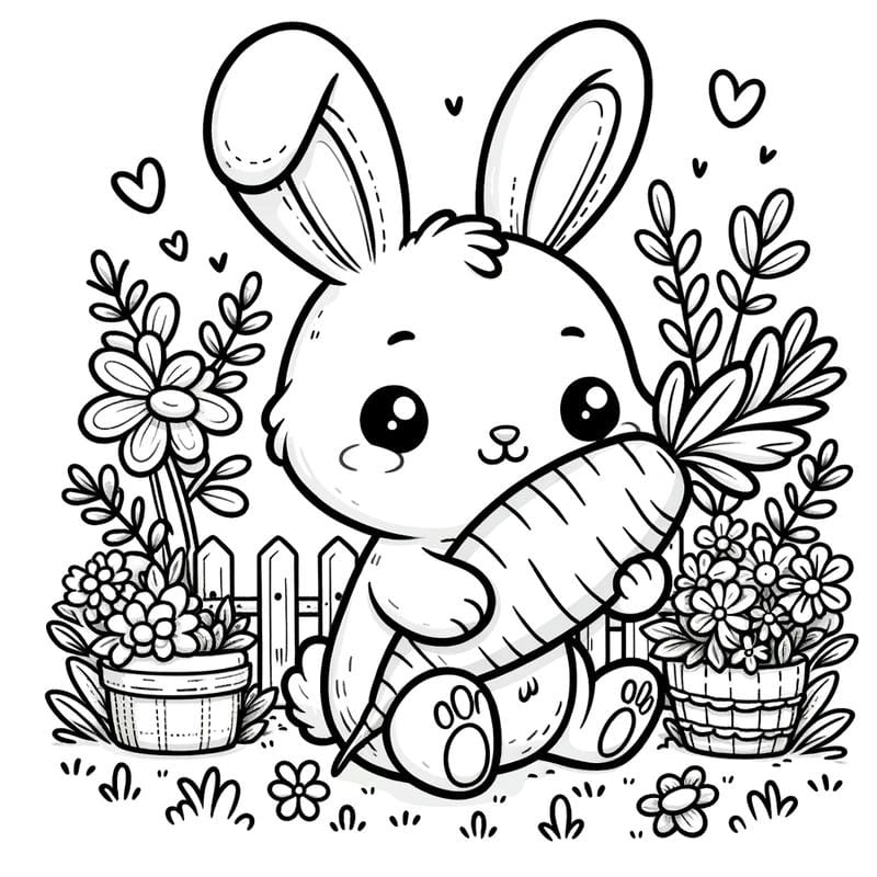 Gợi ý bộ tranh to màu củ cà rốt dễ in dễ dùng