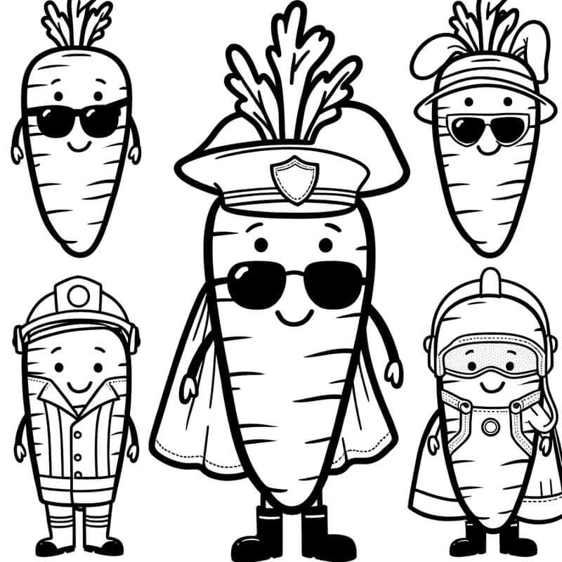 Giúp bé sáng tạo với tranh tô màu củ cà rốt siêu ngộ nghĩnh