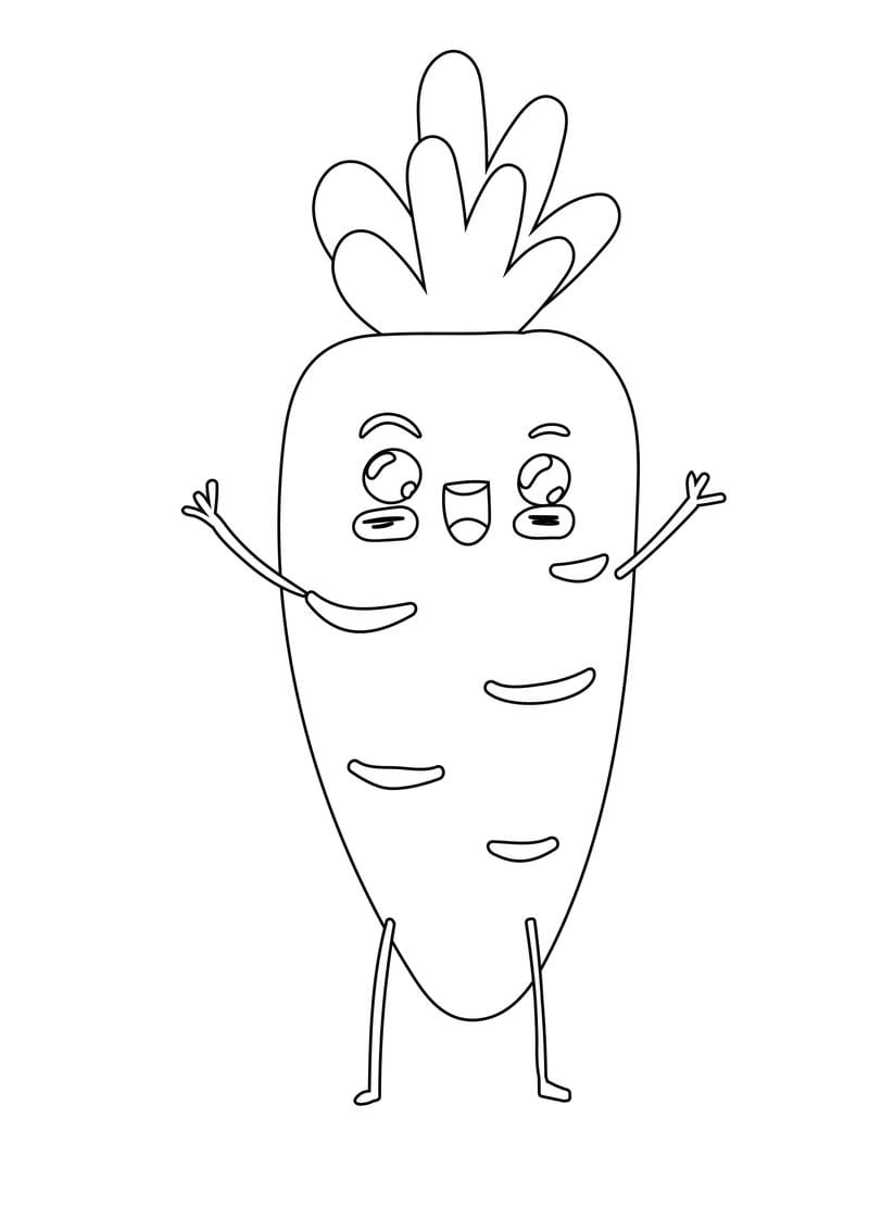 Bé học vẽ cùng củ cà rốt tô màu đơn giản