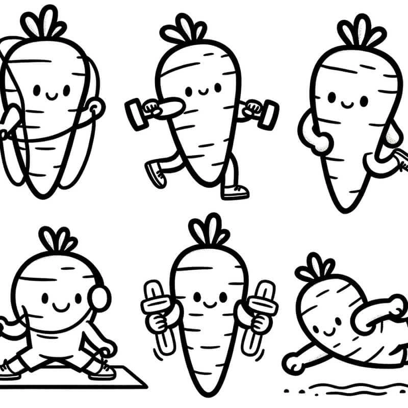 Bé thỏa sức sáng tạo với củ cà rốt tô màu sinh động