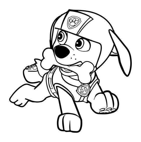 Chọn lọc tranh tô màu biệt đội chó cứu hộ siêu dễ thương