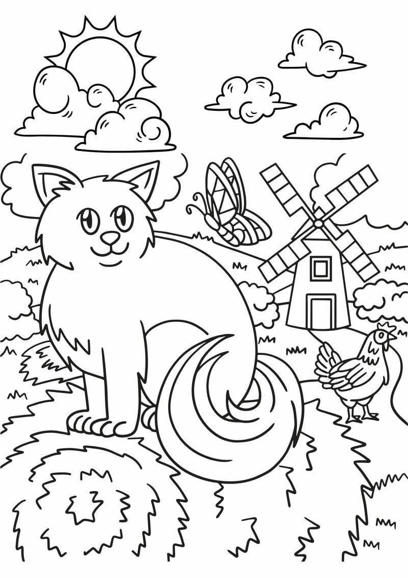 Vui học tại nhà với tranh tô màu động vật sống trong gia đình